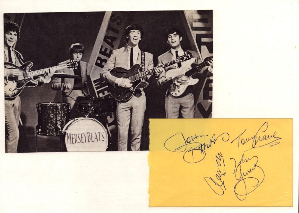 Lot 552: The Merseybeats multi signed 6x4 inch album page...