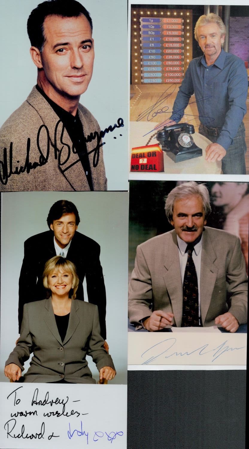 Lot 565: Collection of TV Presenters 4 x Colour Photos...