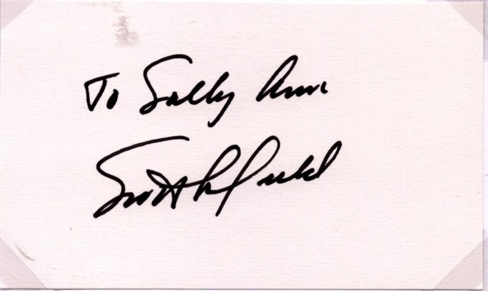 Lot 586: Scott Crossfield signed 5x3inch white card. Dedicated. Good...