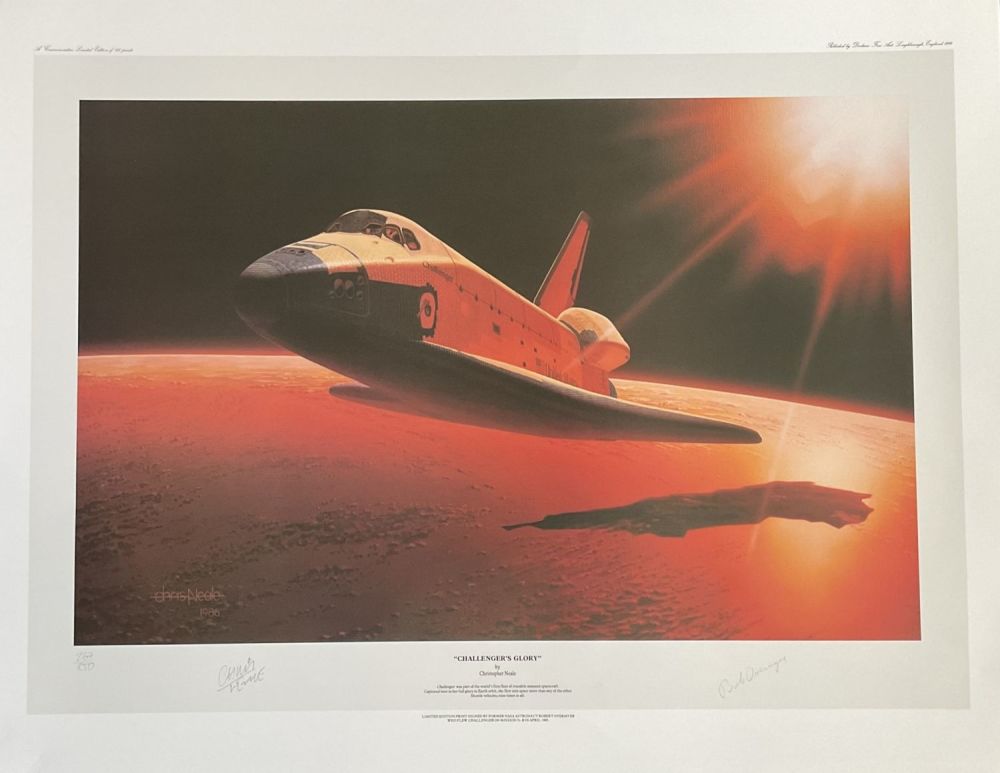 Lot 592: NASA Space Shuttle 27x20 inch limited edition colour...