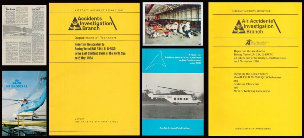 Lot 601: Air Accident Investigation Reports Includes Boeing Vertol 234...