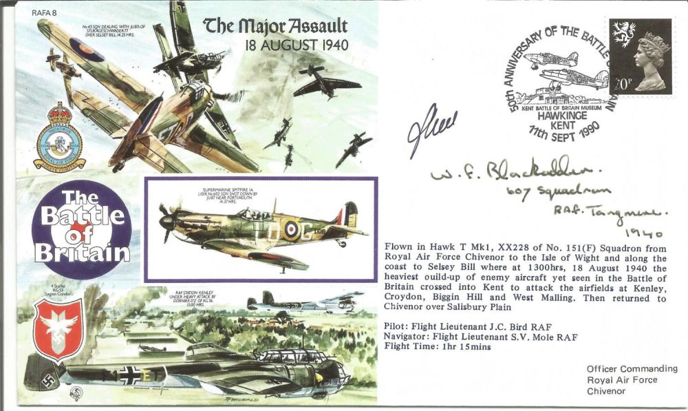 Lot 761: WW2 BOB fighter pilot William Blackadder 607 sqn...