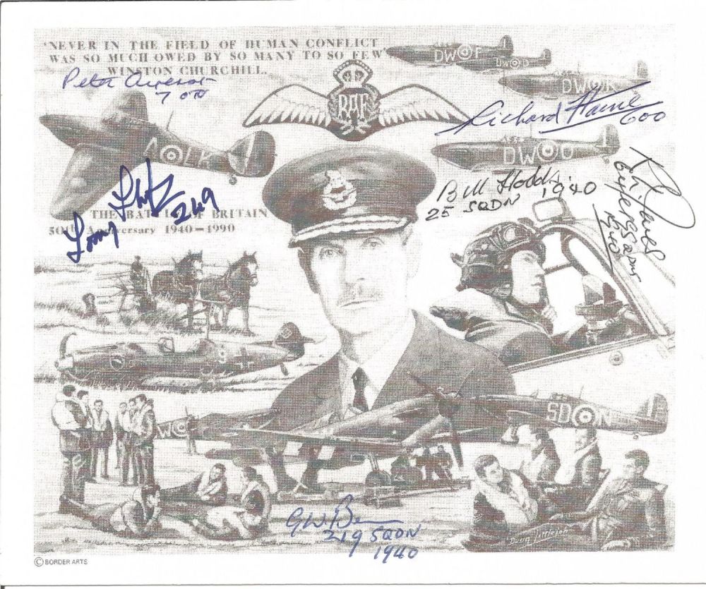 Lot 820: WW2 BOB fighter pilot s six signed Dowding...
