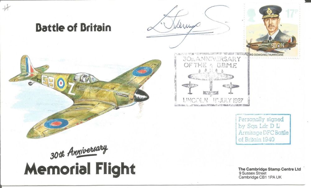 Lot 843: WW2 BOB fighter pilot D L Armitage signed...