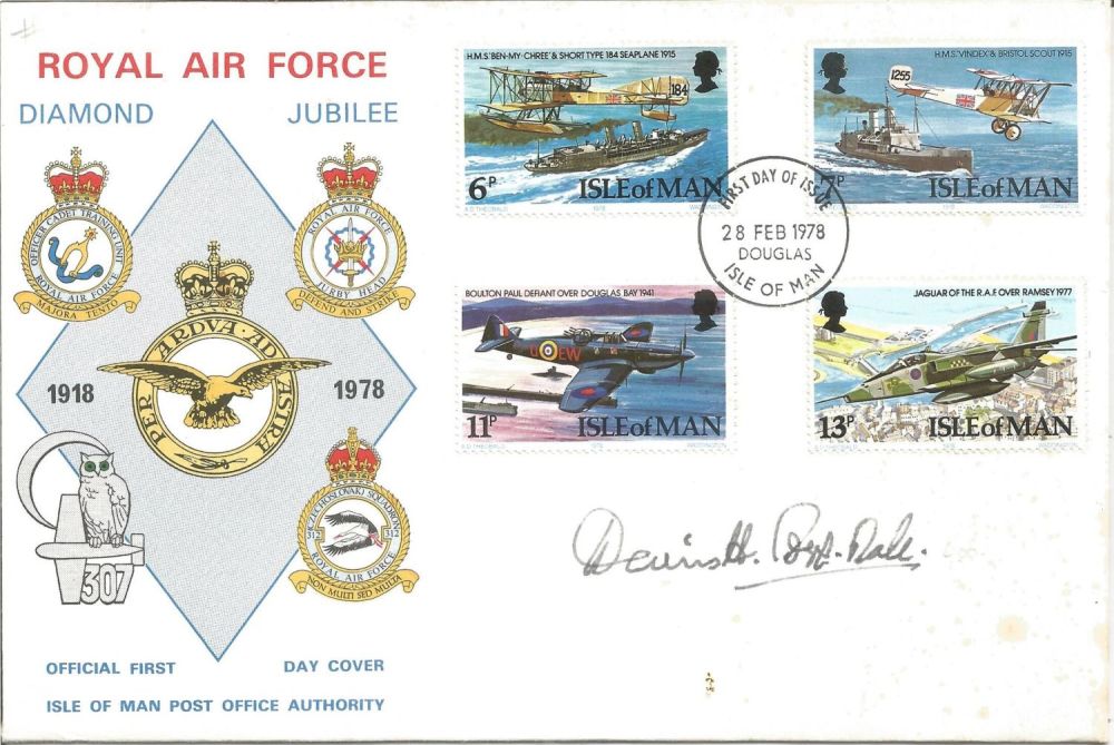Lot 848: WW2 BOB fighter pilot D Fox-Male signed Isle...