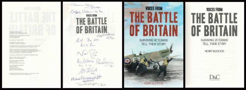 Lot 528: WWII Multi Signed Book Voices From The Battle...