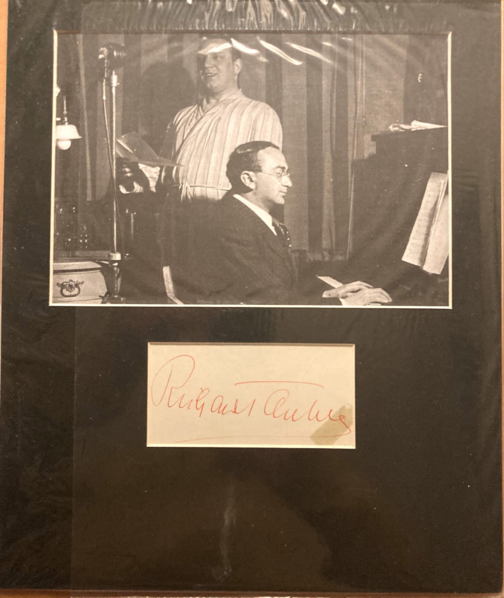 Lot 324: Richard Tauber signed autograph album page matted with...