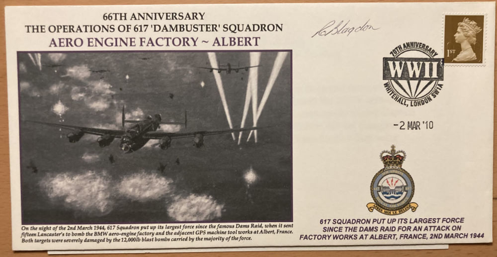 Lot 329: WW2 signed 617 sqn attack on Albert Aero...