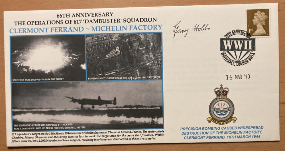 Lot 330: WW2 signed 617 sqn attack on Clermont Ferrand...