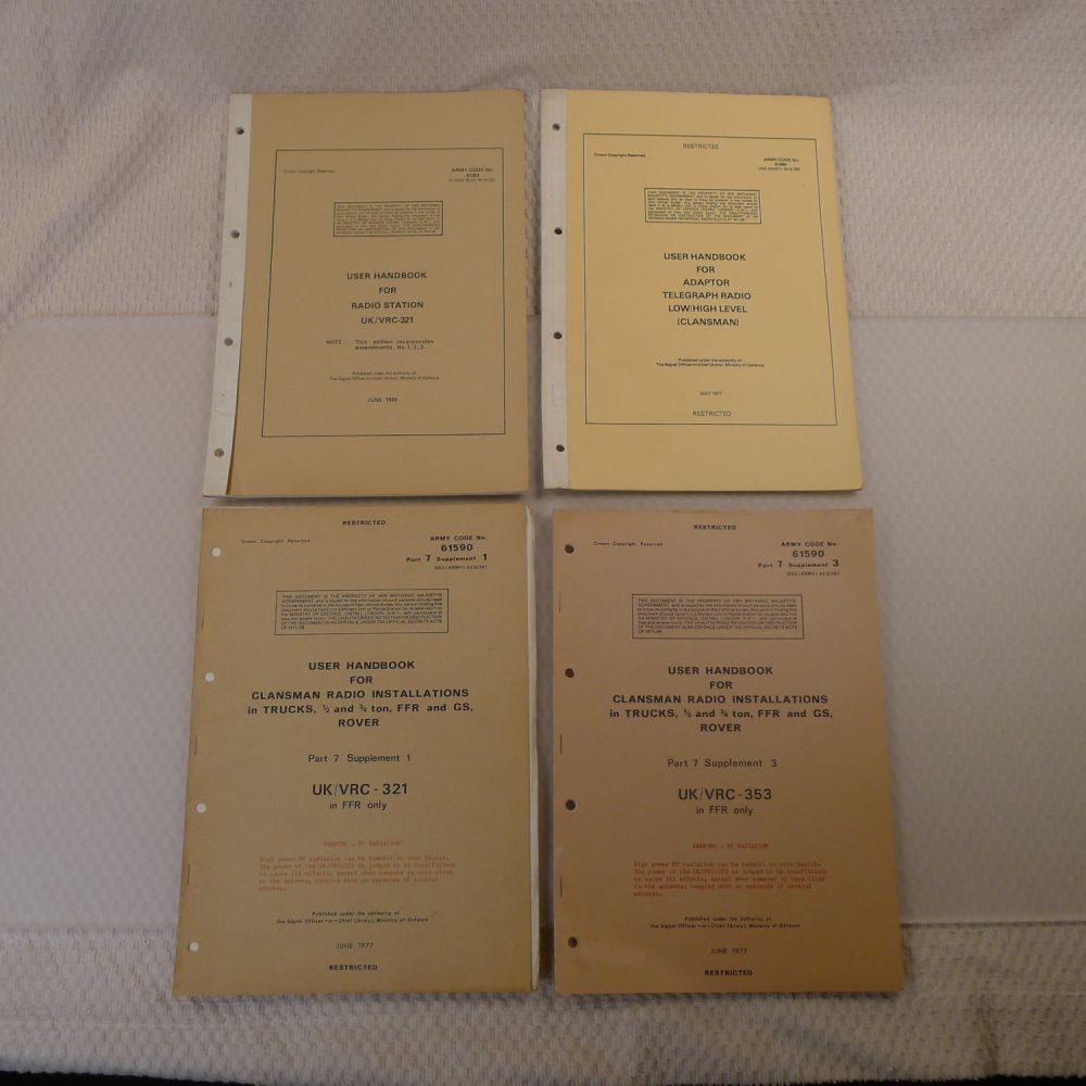 Lot 378: 4 x vintage ex British Army User Handbooks...