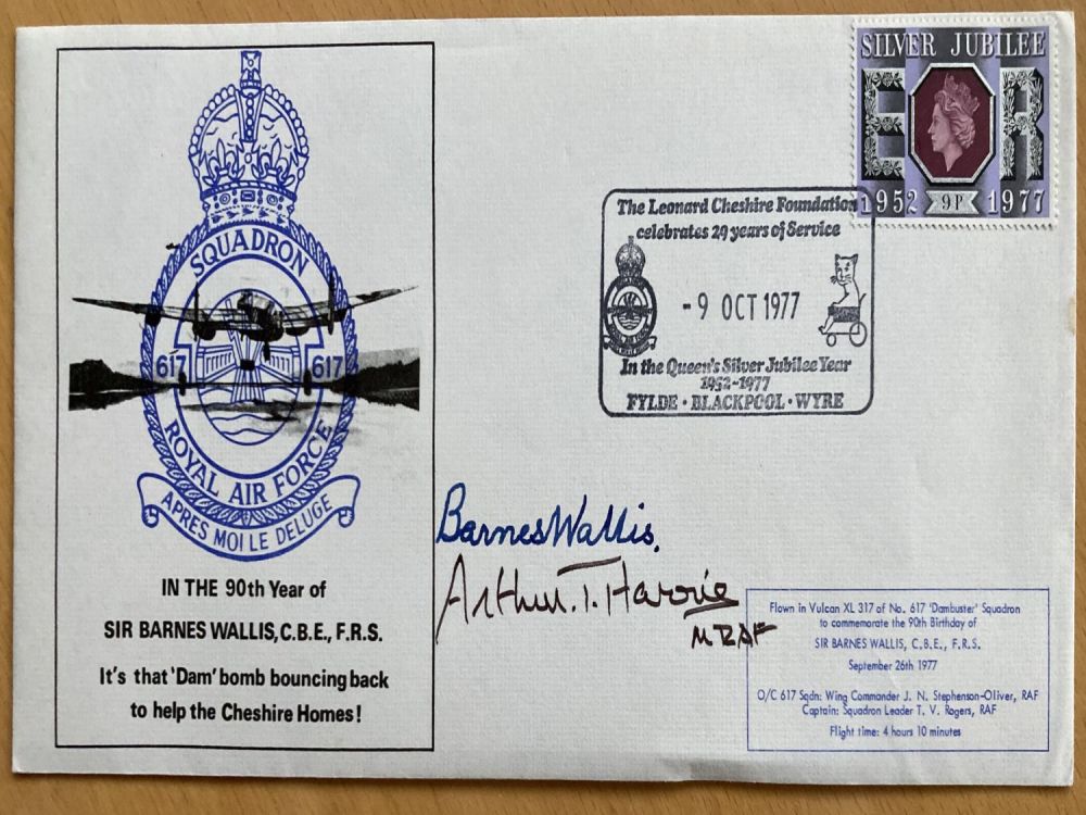 Lot 448: WW2 Barnes Wallis and Arthur Harris signed 90th...