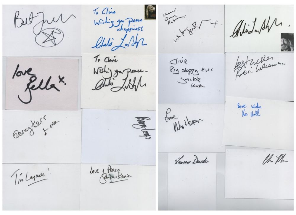 Lot 54: Music/Entertainment 16 variety Folk Group/Folk Singer. Autograph cards/postcard...