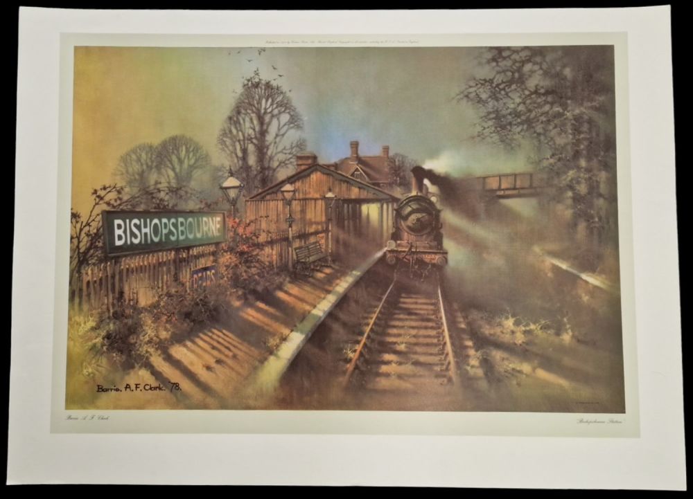 Lot 87: Bishopsbourne Station by Barrie A. F. Clark 36x26...