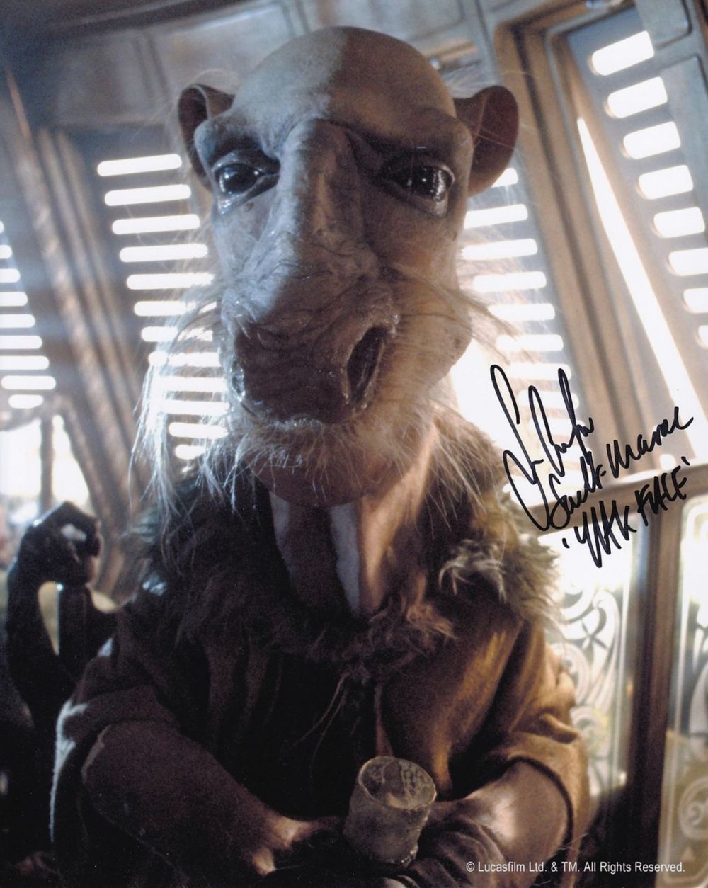 Lot 115: SALE! Star Wars Sean Crawford hand signed 10x8...