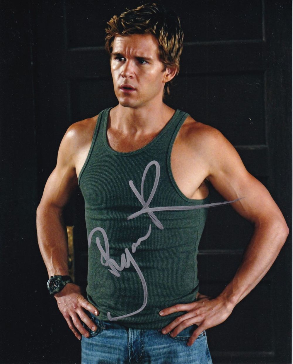 Lot 124: SALE! True Blood Ryan Kwanten hand signed 10x8...