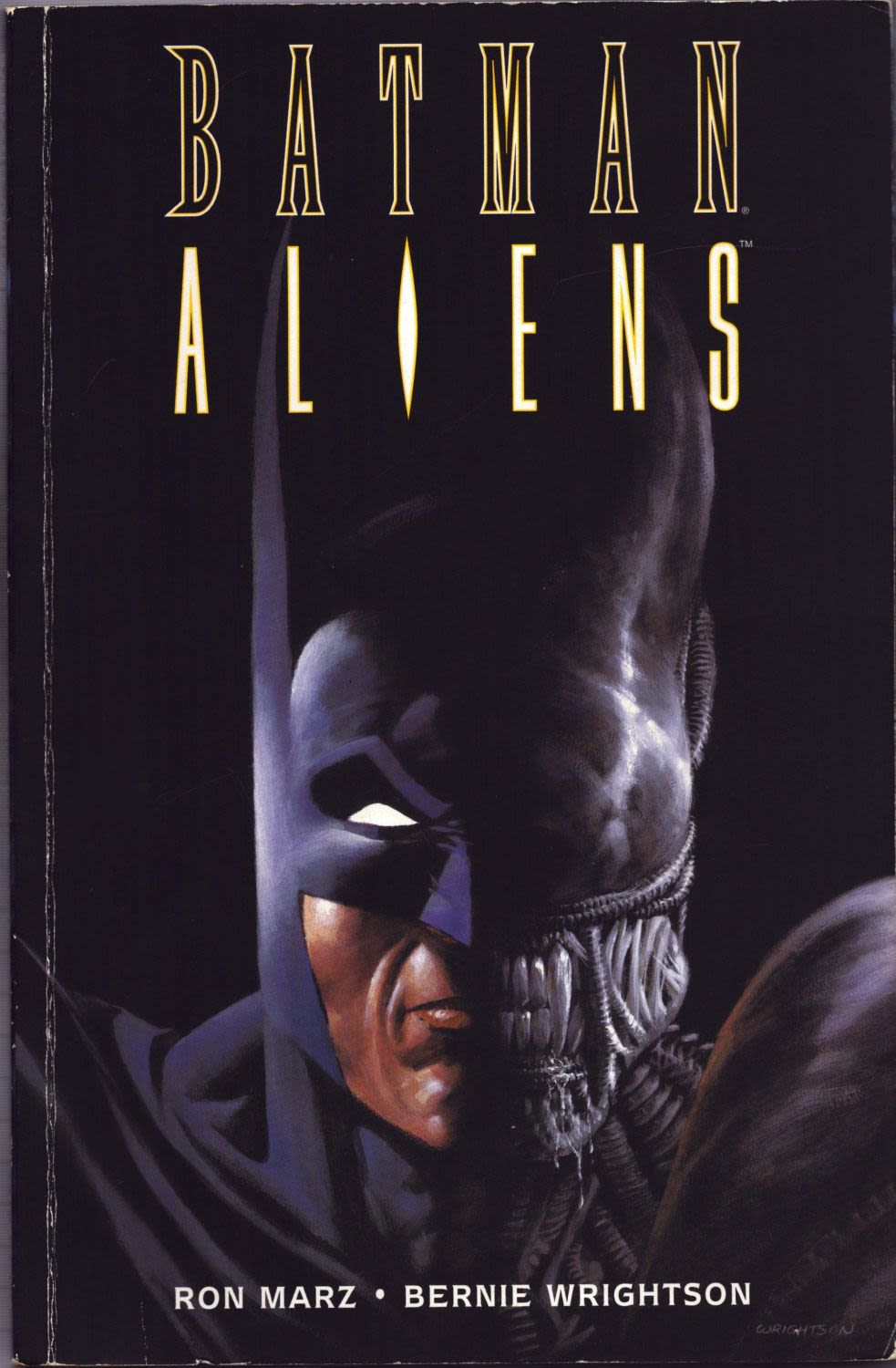 Lot 129: Batman Aliens 1990 softback book. Good condition. All...