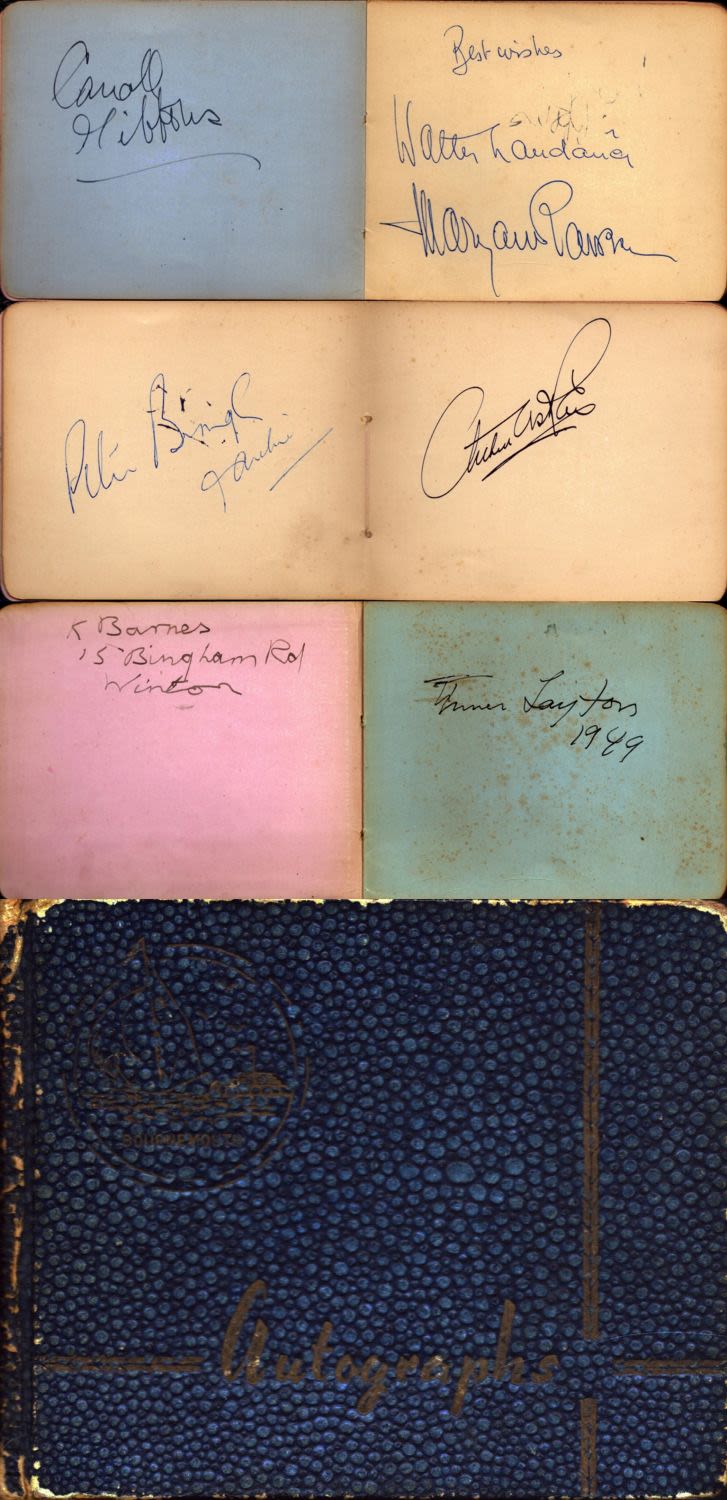 Lot 135: Vintage autograph book including autographs from the following...