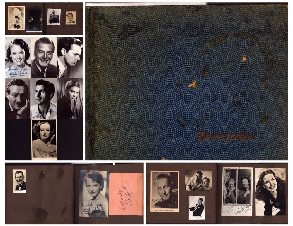 Lot 137: Vintage autograph album with photographs from 1940s-60s. Signatures...