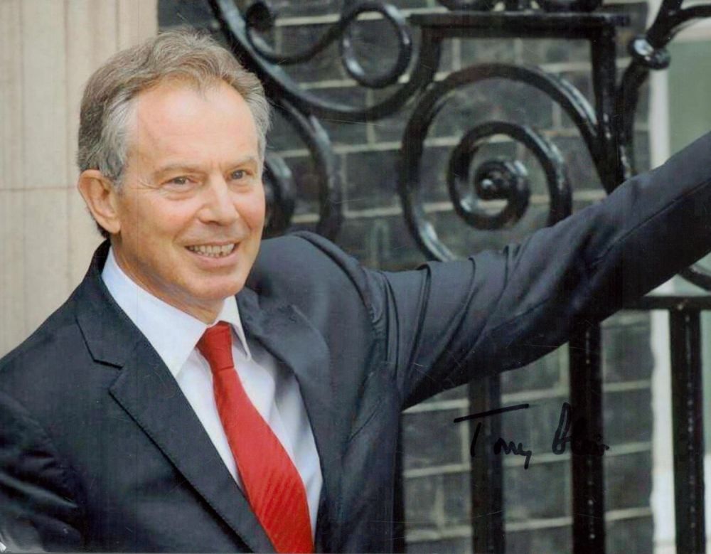 Lot 150: Tony Blair signed 10x8 colour photo of former...