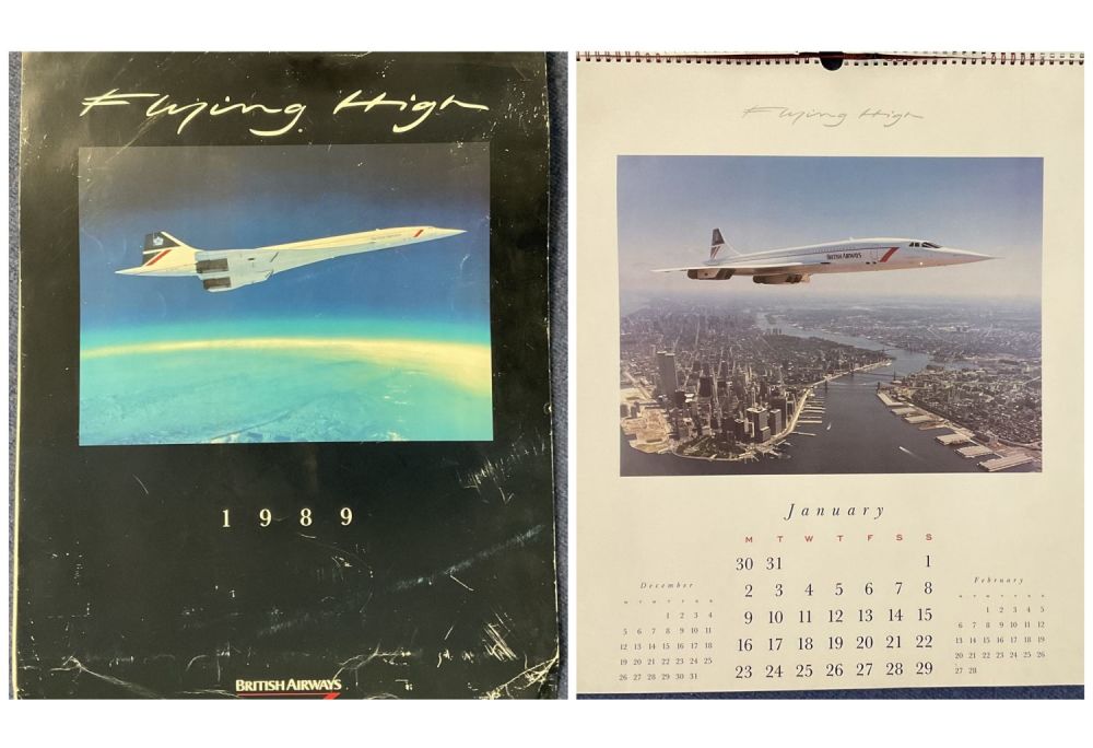 Lot 152: Concorde Calendar 1989 by British Airways, This Large...