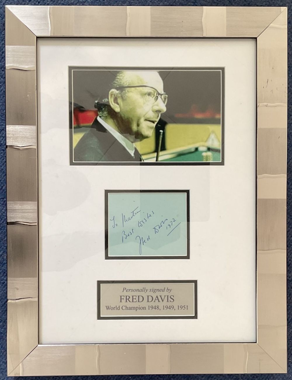 Lot 164: Fred Davis 19x14 overall size mounted and framed...