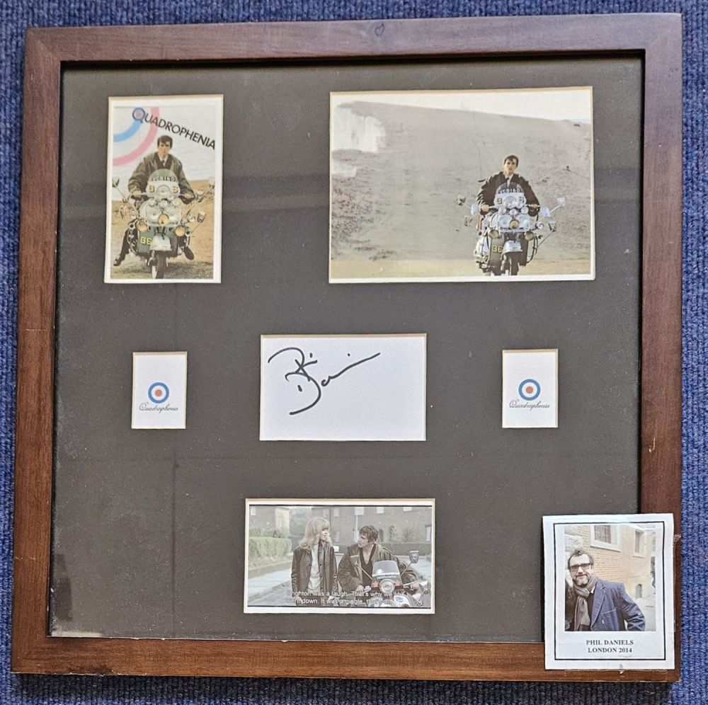 Lot 166: Phil Daniels signed autograph piece 4x2.5 Inch mounted...