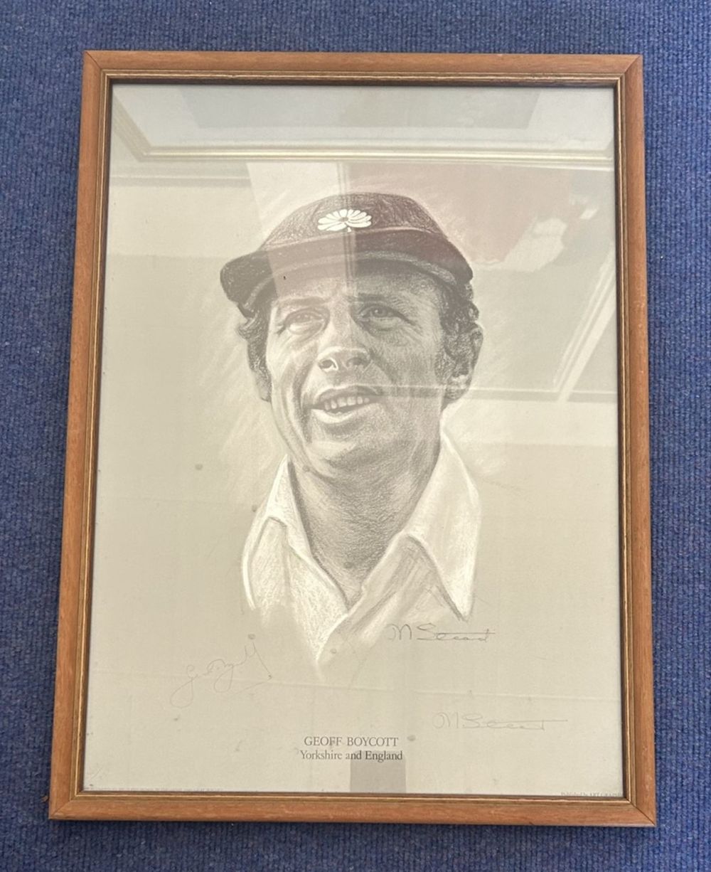 Lot 176: Cricket. Geoff Boycott and Artist Mike Stead Signed...