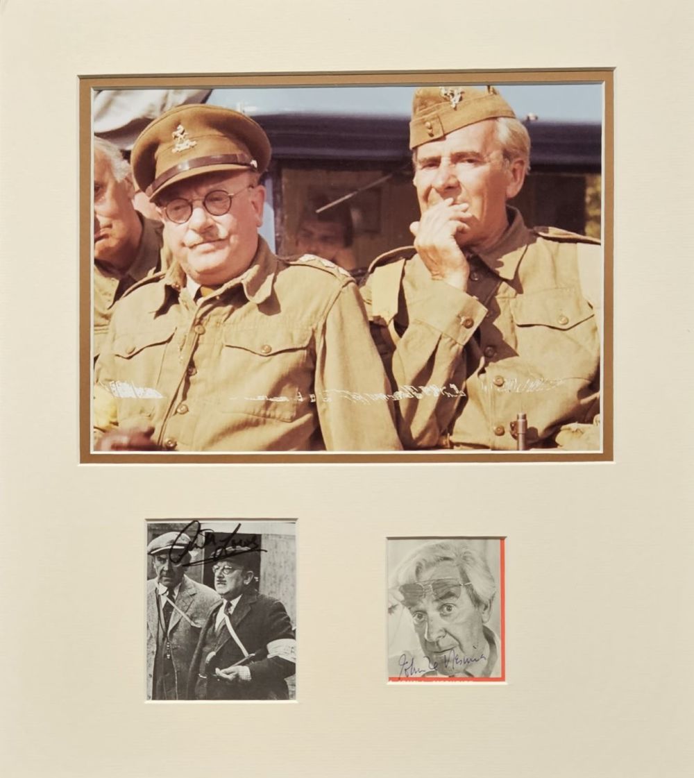 Lot 183: Dad's Army Signed Vintage Cut Pictures Of Arthur...
