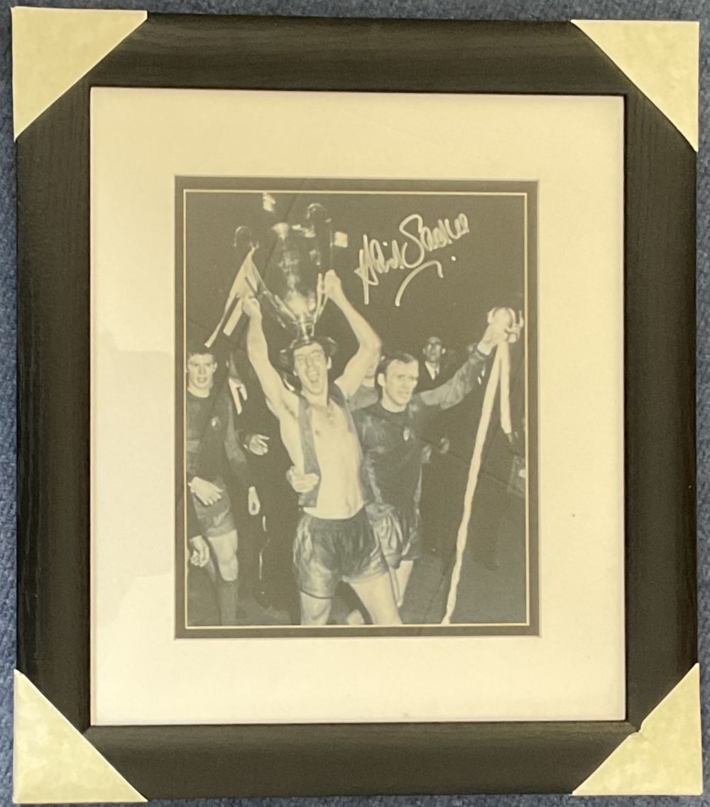 Lot 193: Football Man Utd's David Sadler Signed Black and...