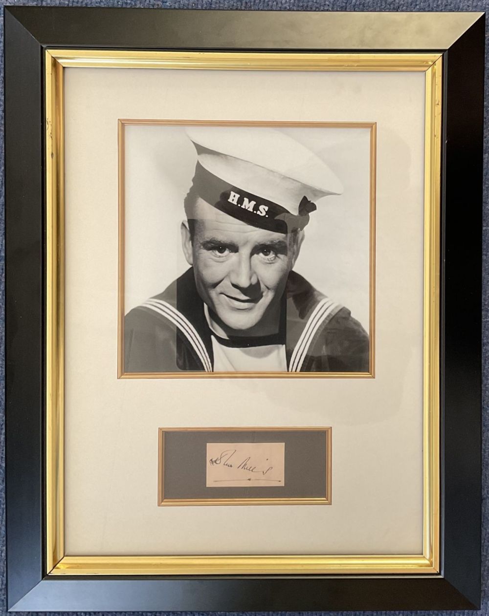 Lot 195: Sir John Mills 19 x 15 inch Mounted...