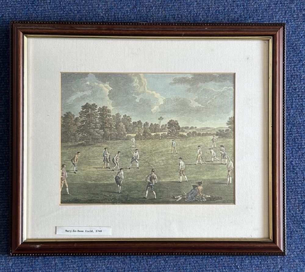 Lot 196: Cricket. Black and White Vintage Reproduction Print Showing...