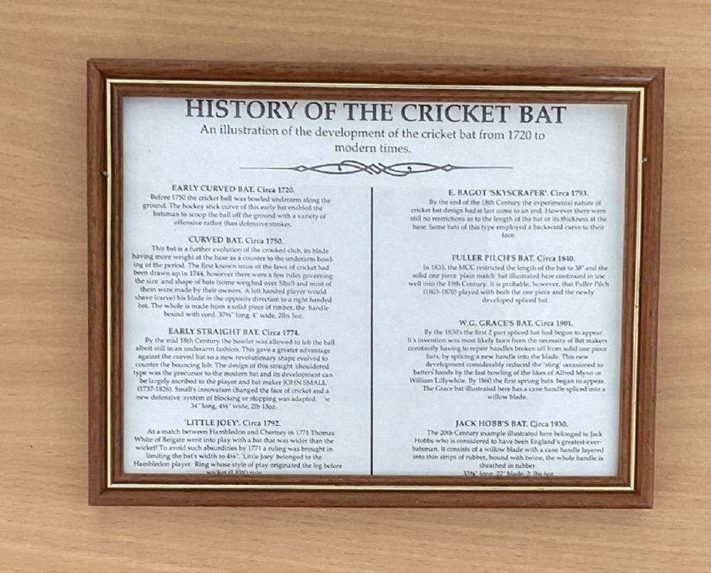 Lot 197: Cricket. History of the Cricket Bat Informative Small...