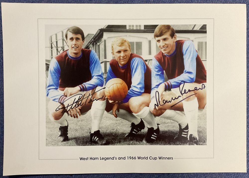 Lot 208: West Ham Legend's and 1966 World Cup winners...
