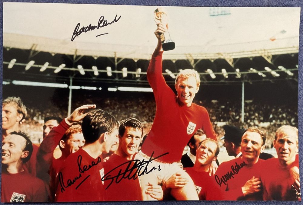 Lot 209: England 1966 World Cup Heroes multi signed 16x12...