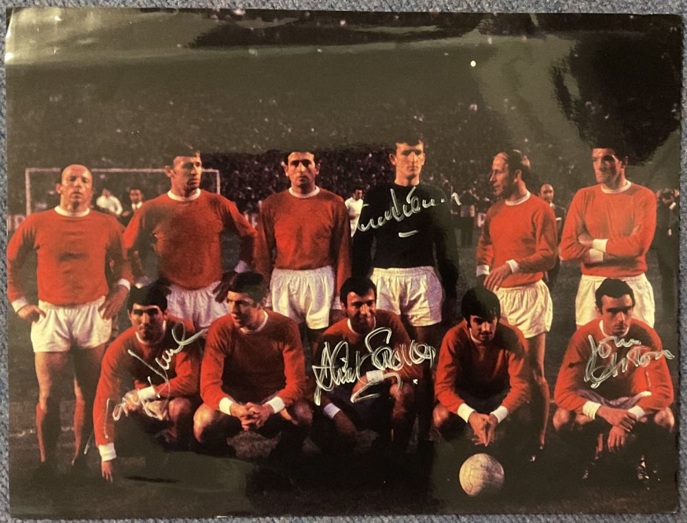 Lot 213: Manchester United 1968 European Cup Winners multi signed...