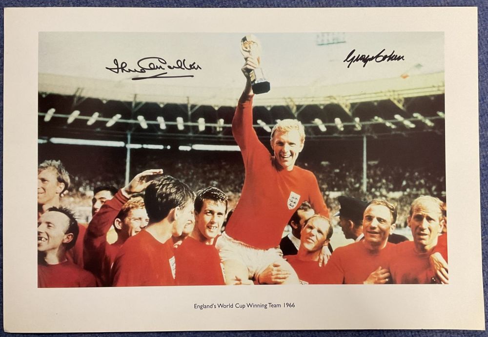 Lot 214: England 1966 World Cup Heroes Jack Charlton and...