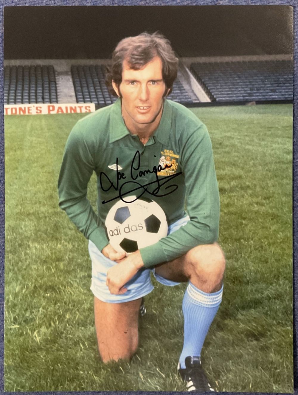 Lot 216: Joe Corrigan signed 16x12 inch colour photo pictured...