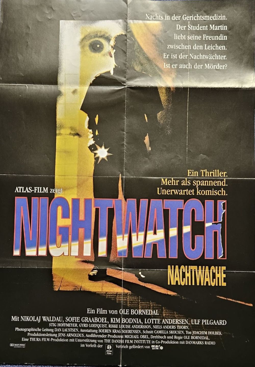 Lot 223: Night Watch Large Movie Poster 33x23.5 Inch. Good...