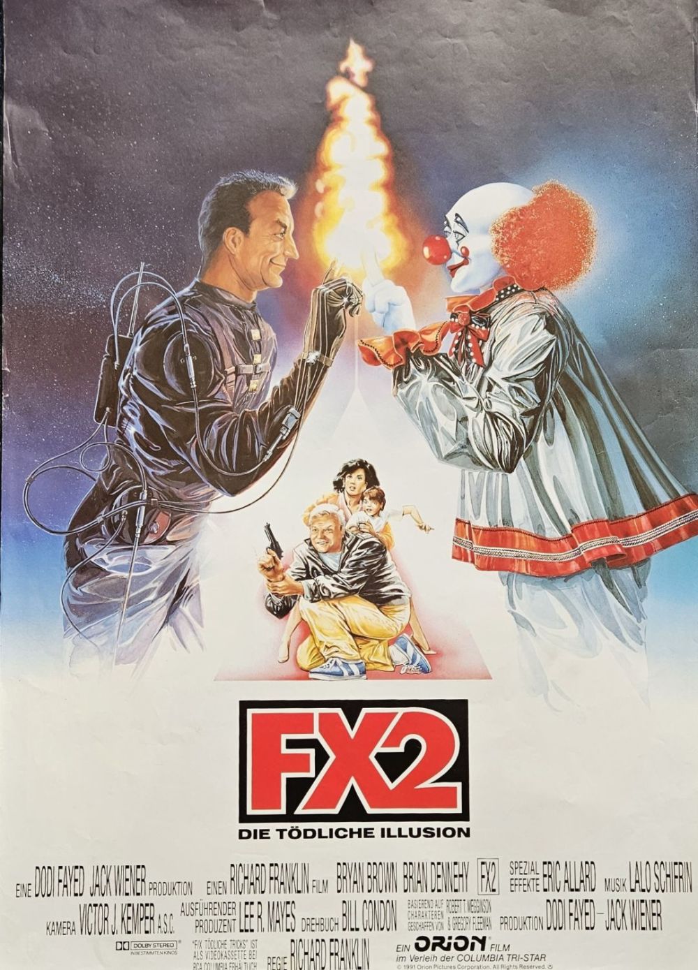 Lot 234: FX2 Die Tödliche Illusion Large Movie Poster 33x23.5...