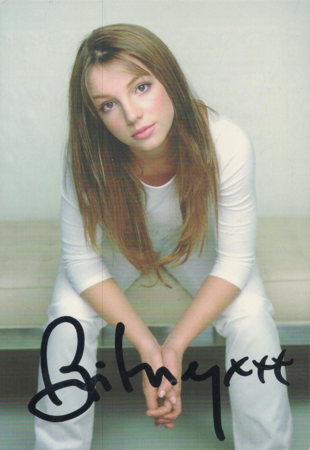 Lot 248: Britney Spears signed 6x4 inch colour post card...