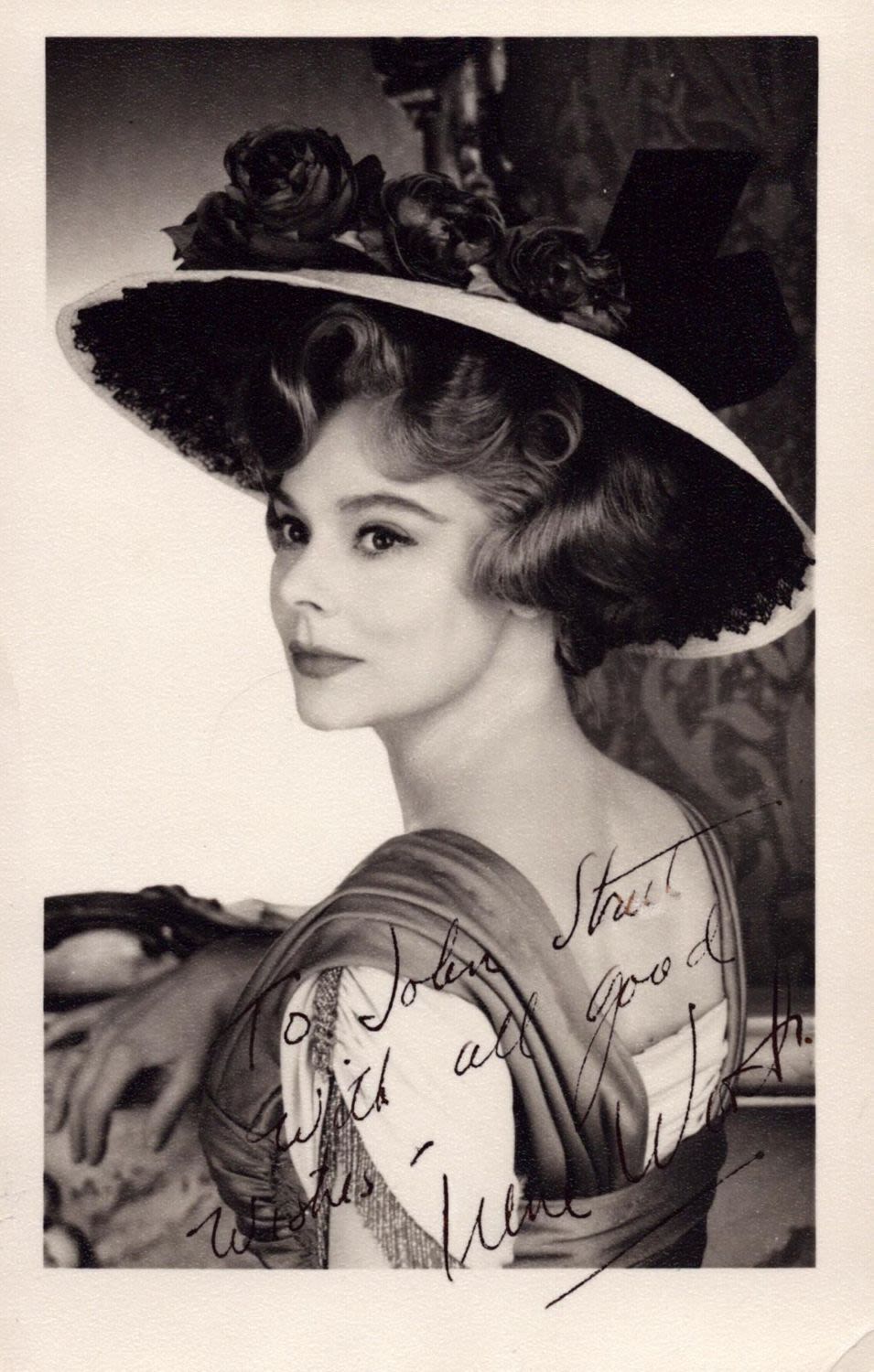 Lot 330: Irene Worth signed 6x4inch black and white photo....