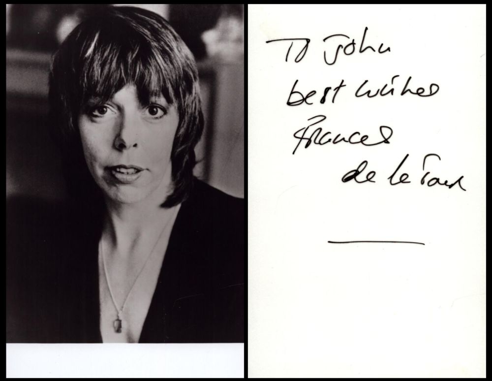 Lot 333: Frances de la Tour signed 6x4inch black and...