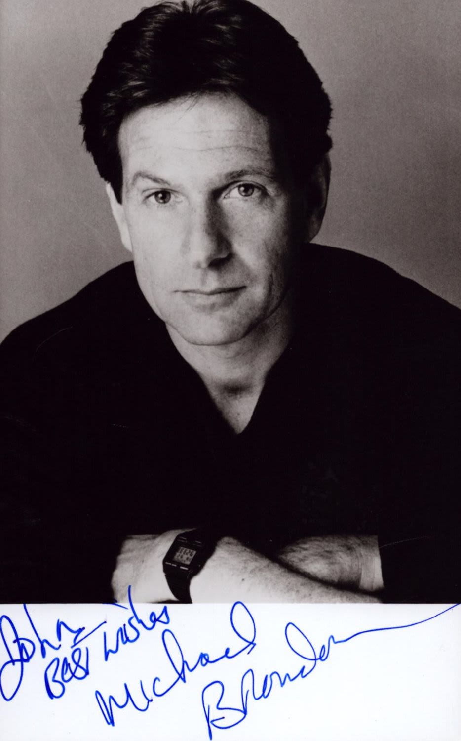 Lot 355: Michael Brandon signed 6x4inch black and white photo....