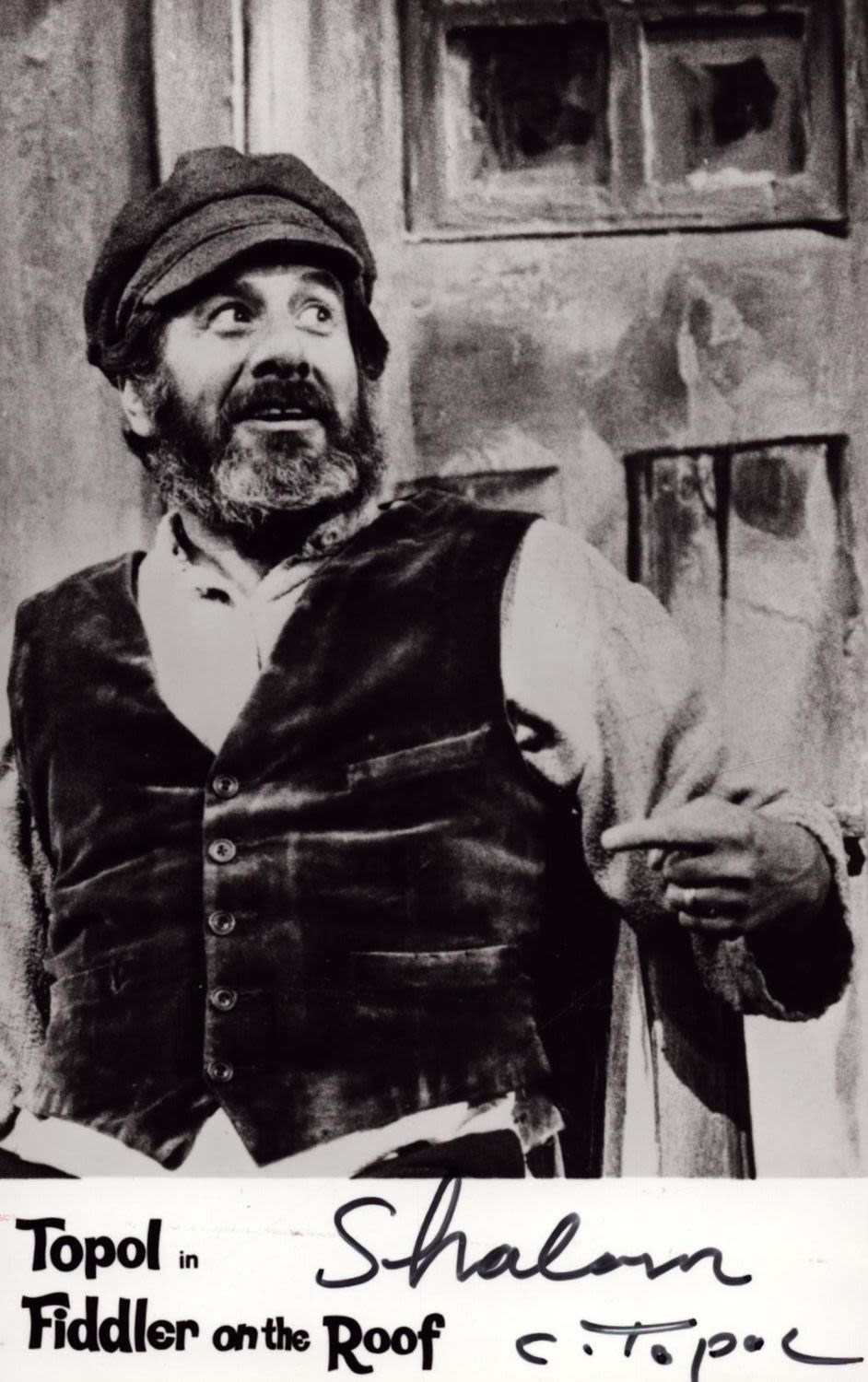 Lot 371: Topol signed 6x4inch black and white photo.. Good...