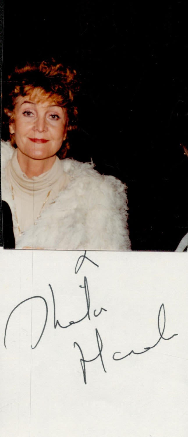 Lot 388: Sheila Hancock small signature piece with candid photo....
