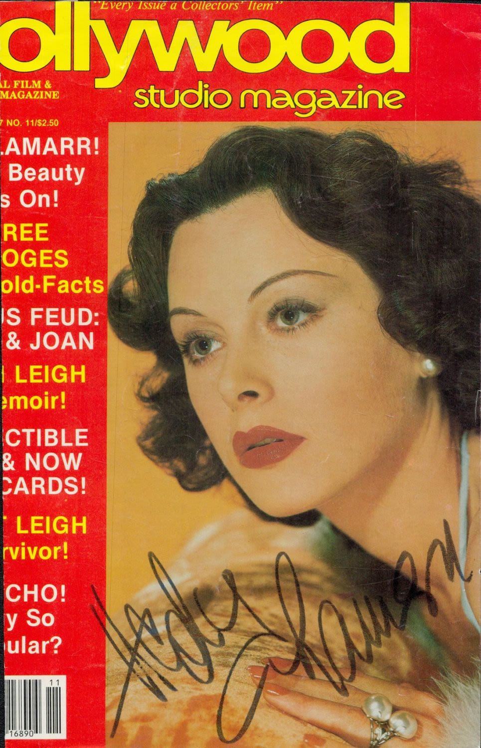 Lot 409: Hedy Lamarr signed Hollywood studio magazine front cover....