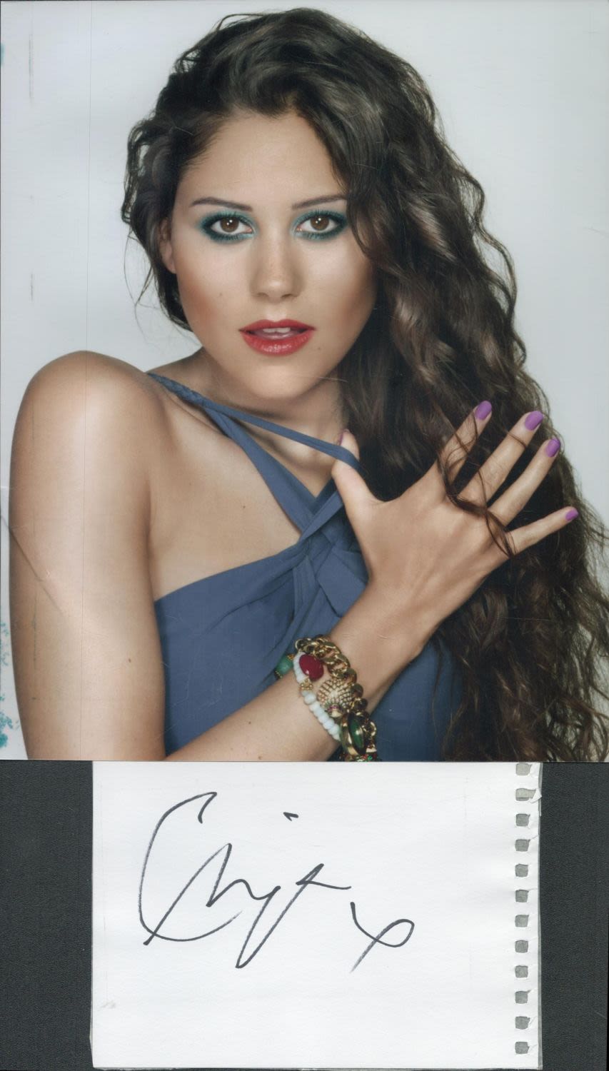 Lot 549: Eliza Doolittle signed 6x4 inch white card and...