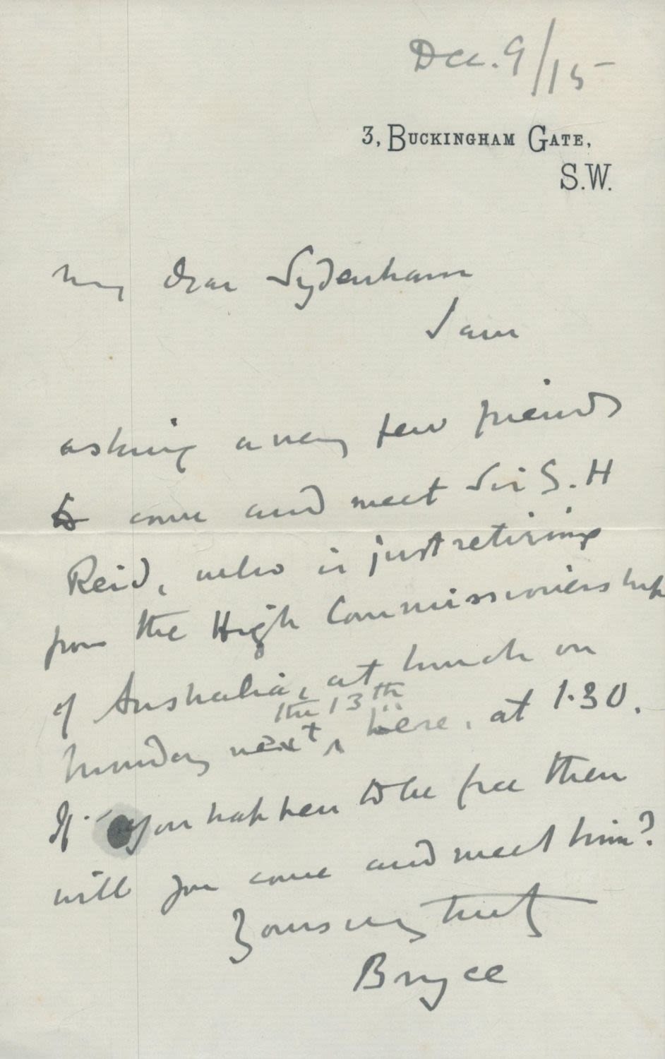 Lot 567: James Bryce first Viscount Bryce (1838-1922) ALS dated...