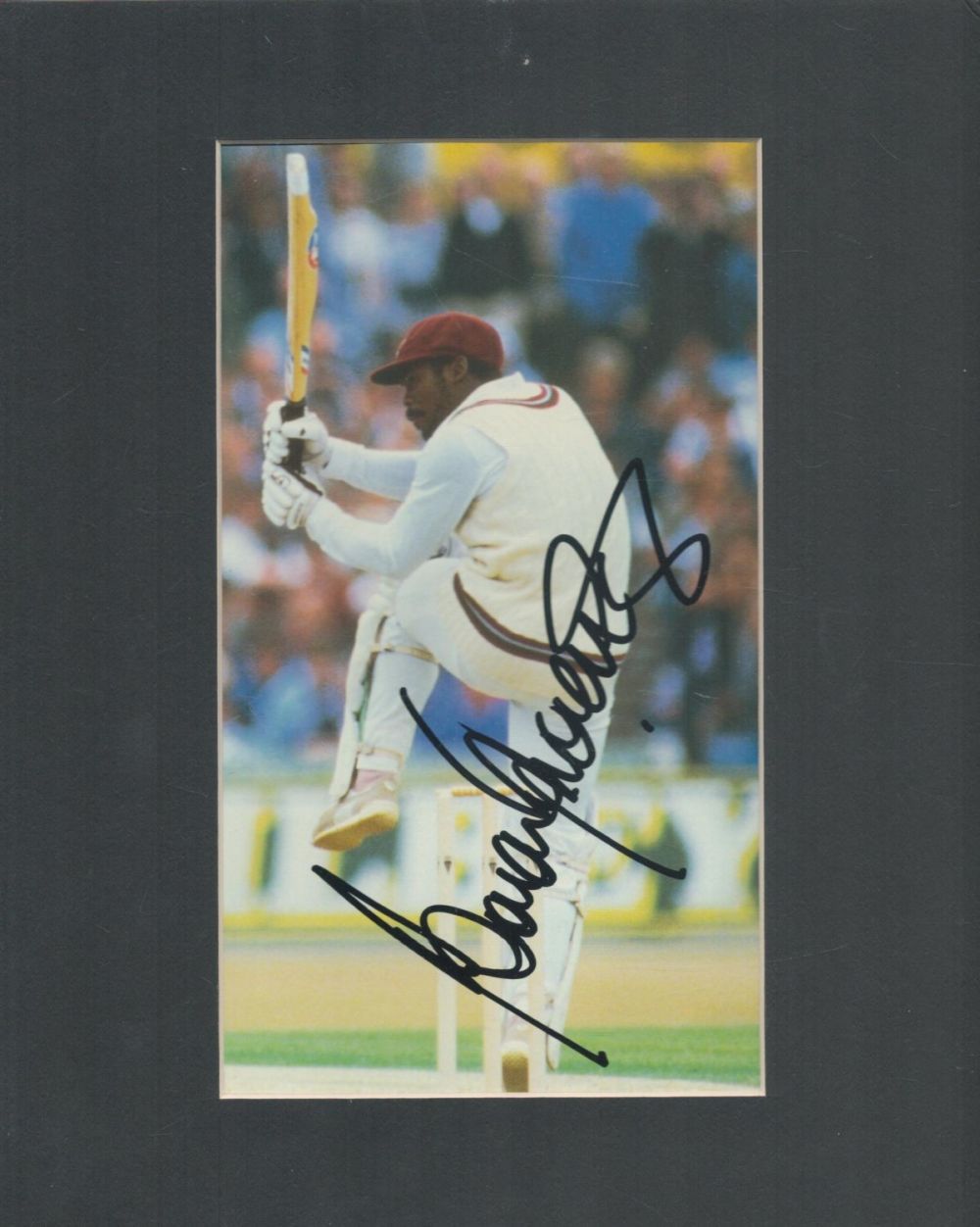Lot 576: Gordon Greenidge signed 10x8 inch overall mounted colour...