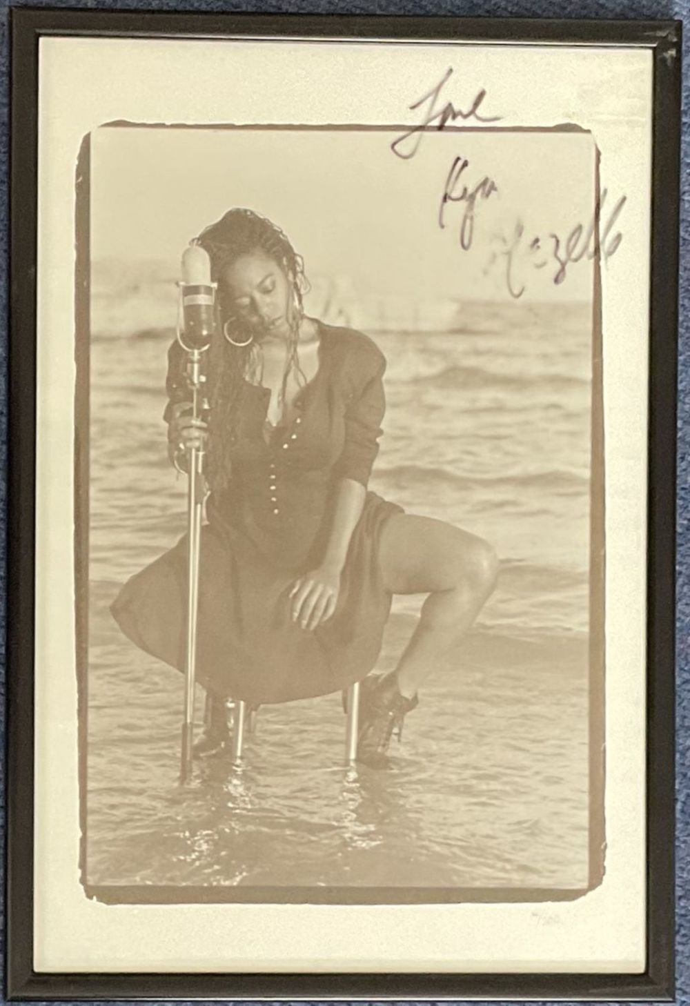 Lot 600: Music. Kym Mazelle signed on the glass of...